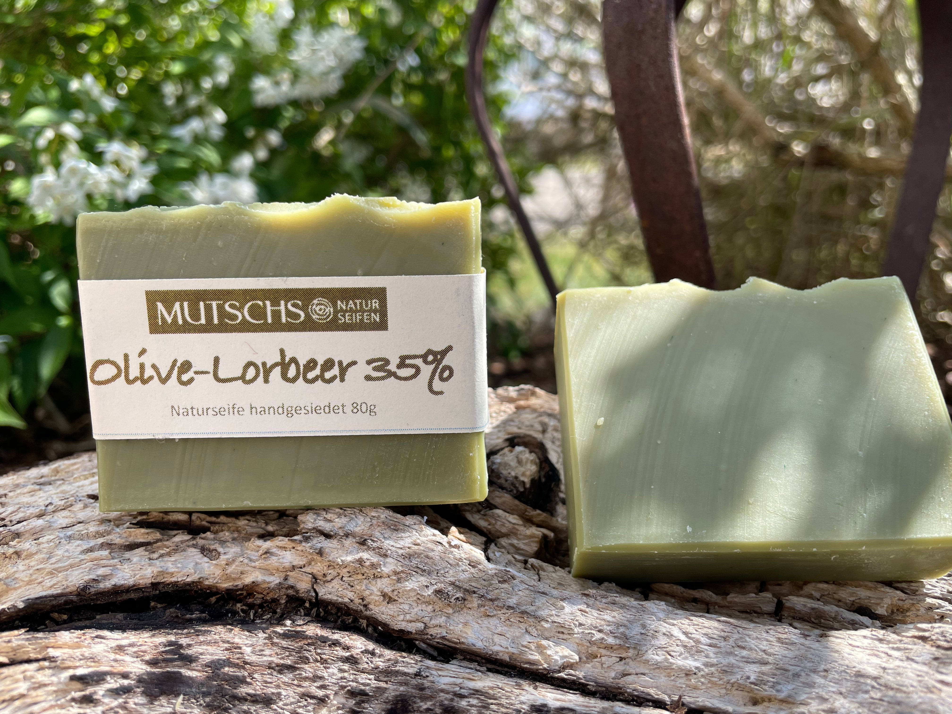 Naturseife Bio "Olive-Lorbeer 35%" (wie Alepposeife)