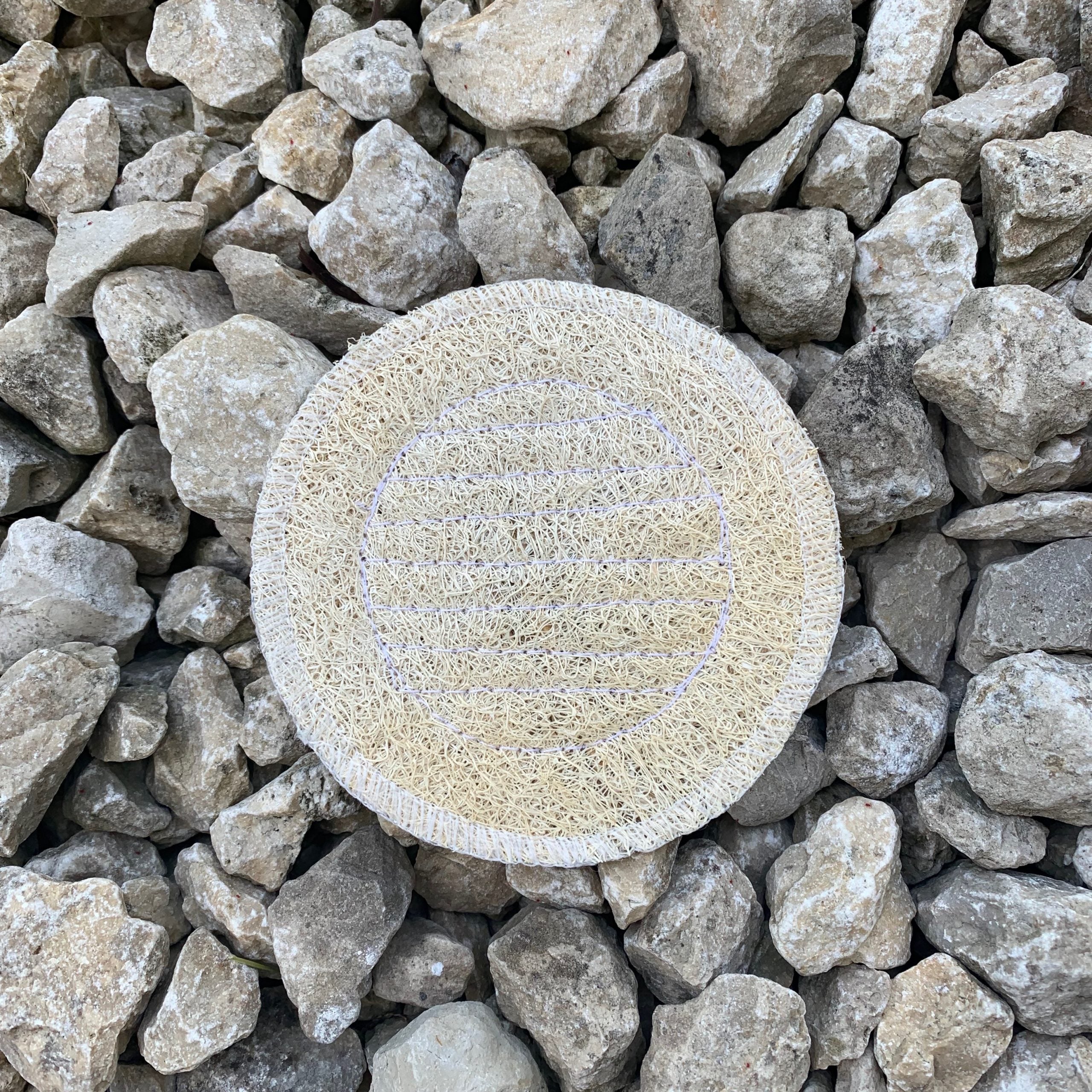 Luffa-Seifenkissen rund