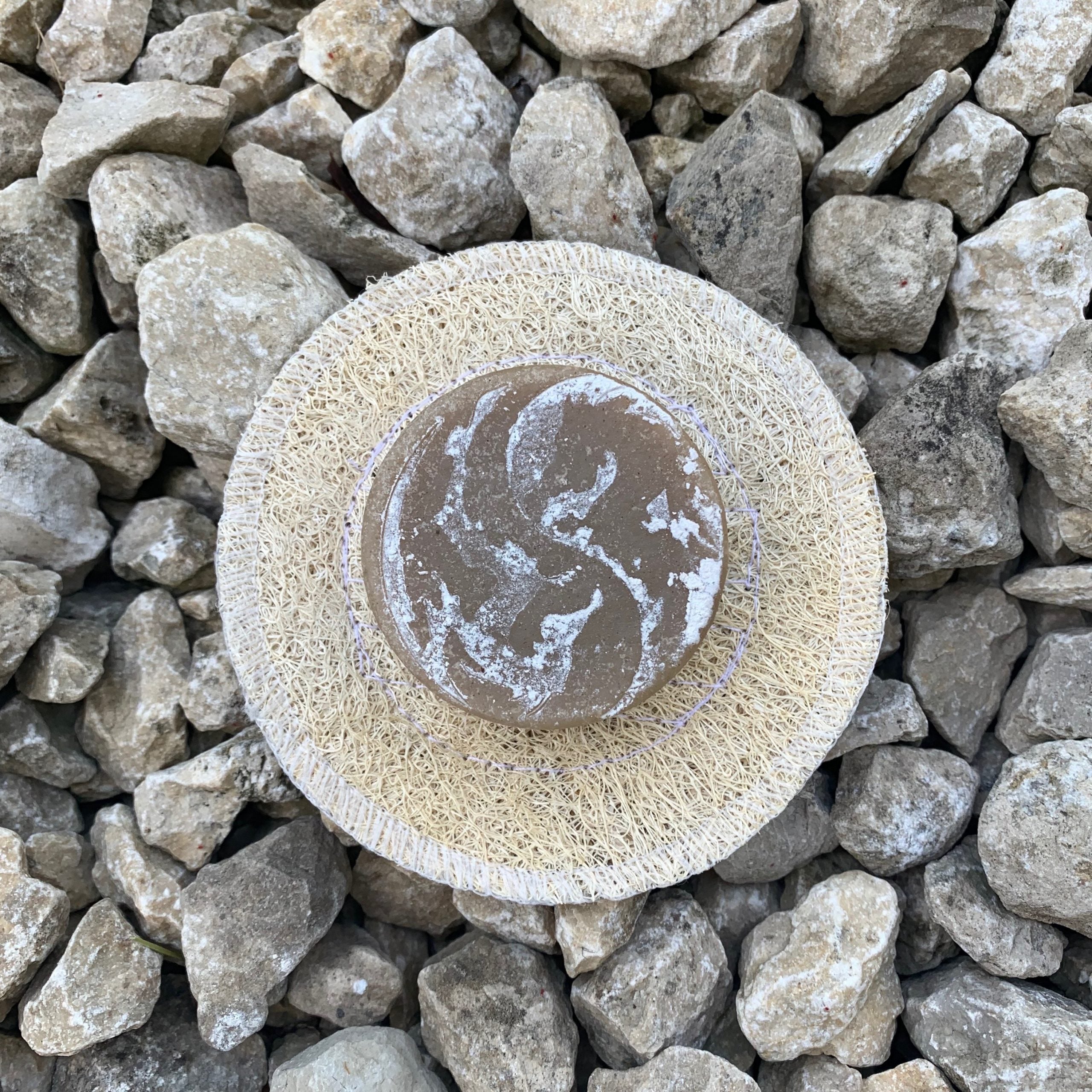 Luffa-Seifenkissen rund