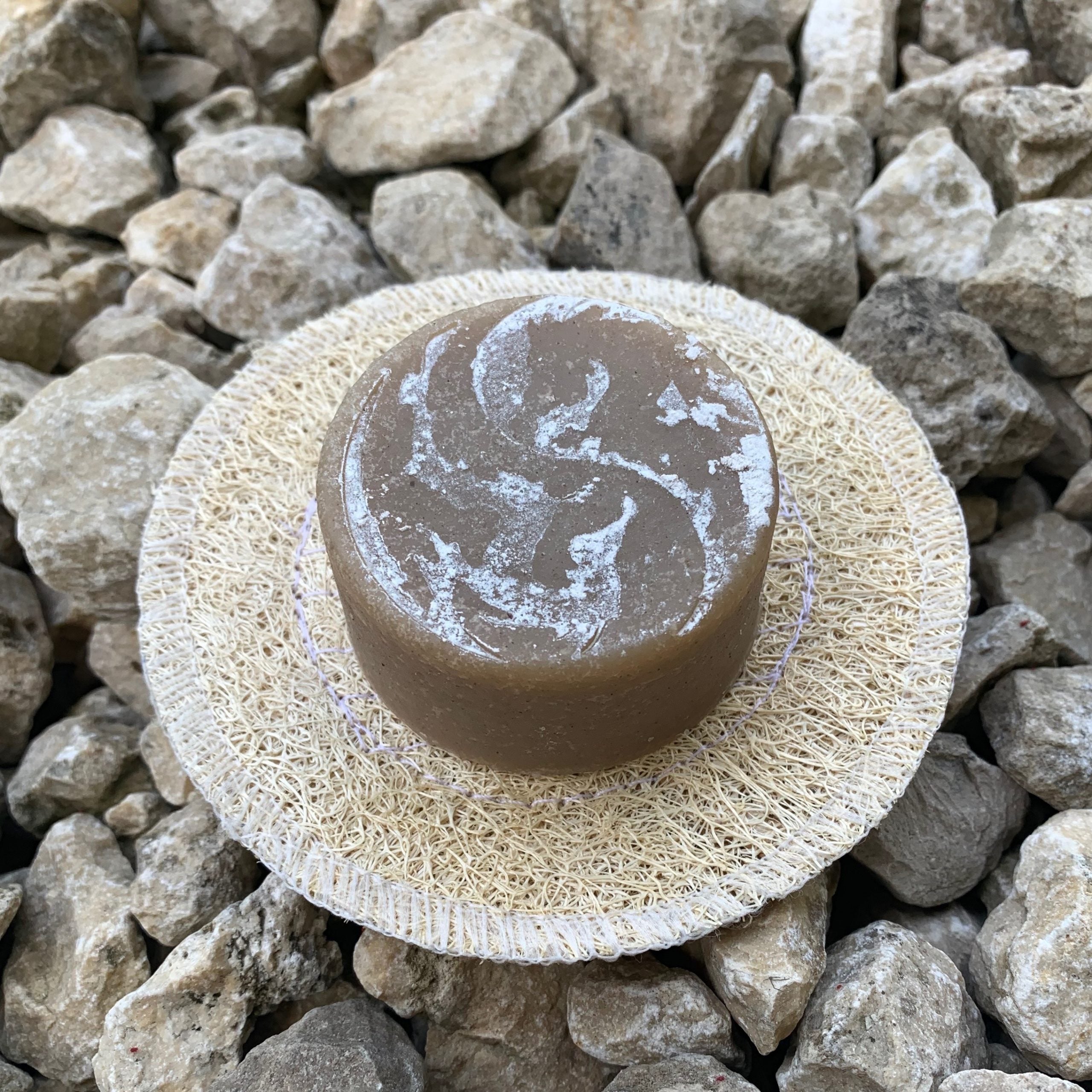 Luffa-Seifenkissen rund