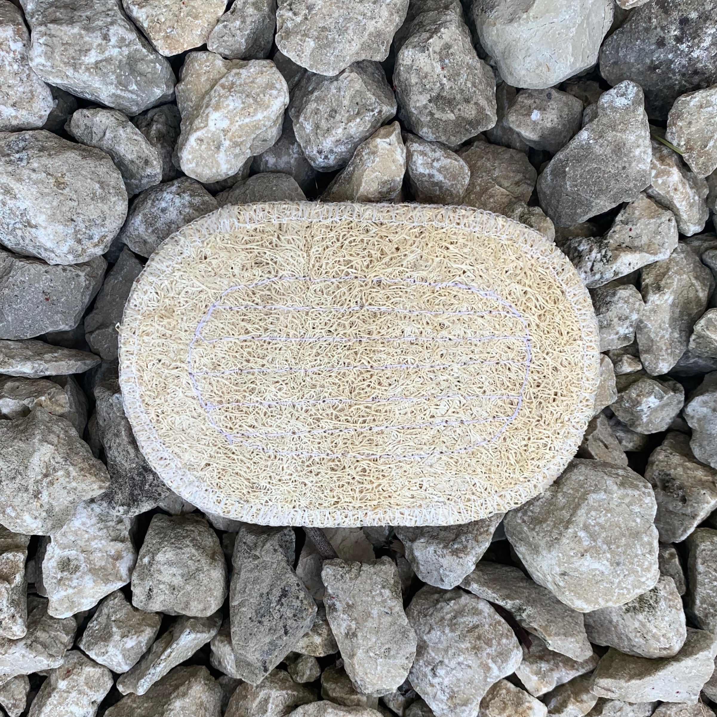 Luffa-Seifenkissen oval