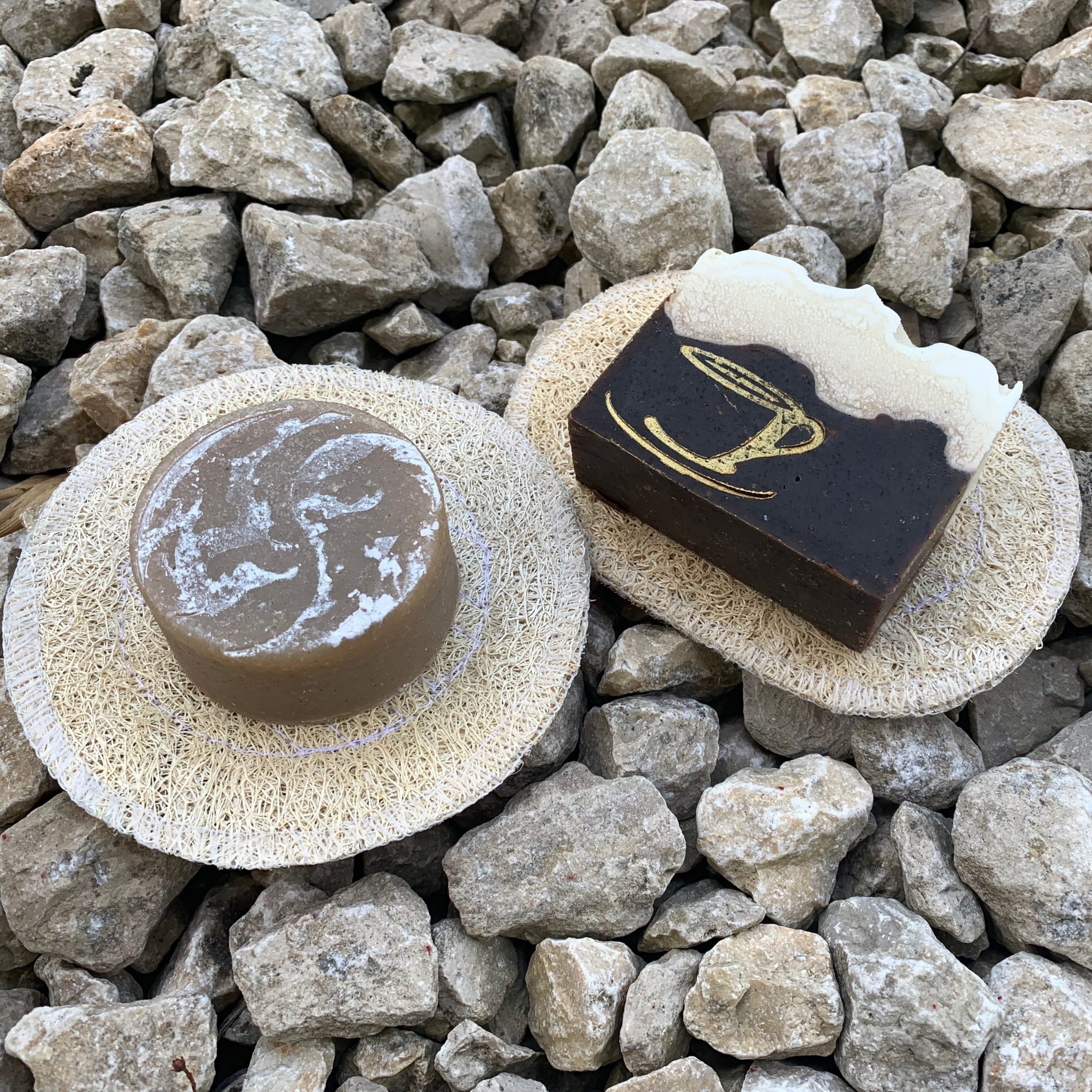 Luffa-Seifenkissen oval