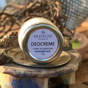 Deo-Creme Bio "Herbs&Fresh" -ohne Aluminium- mini